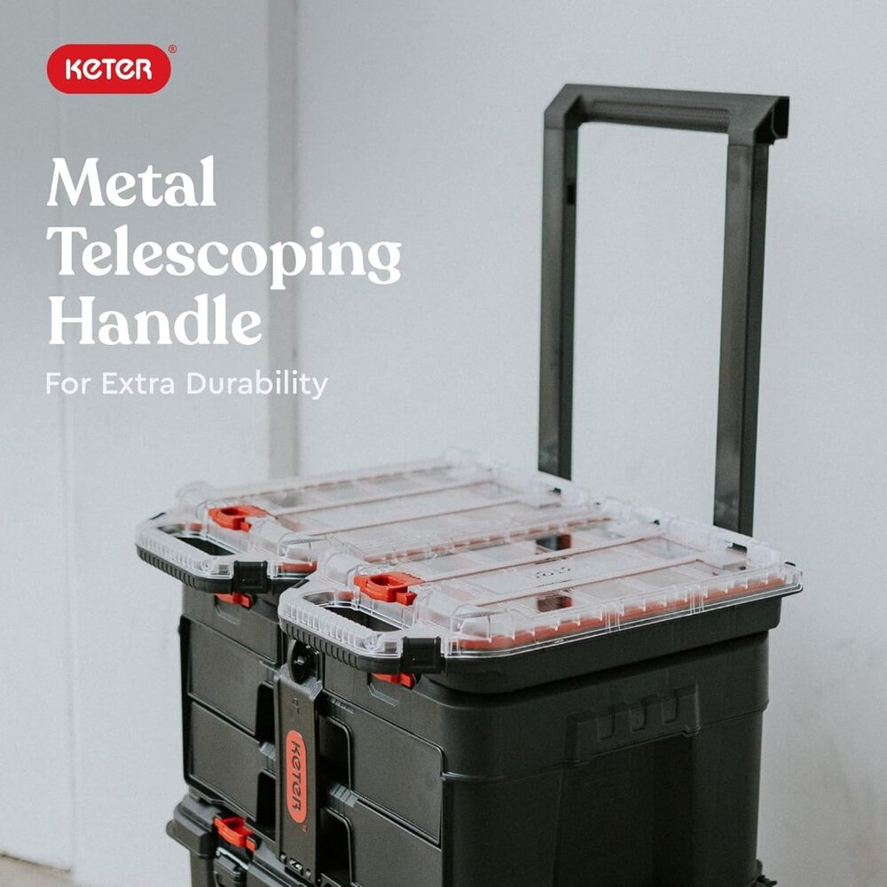 Stack N’ Roll 4-Piece Rolling Tool Storage System – Includes Large Rolling Tool - Picture 4 of 10